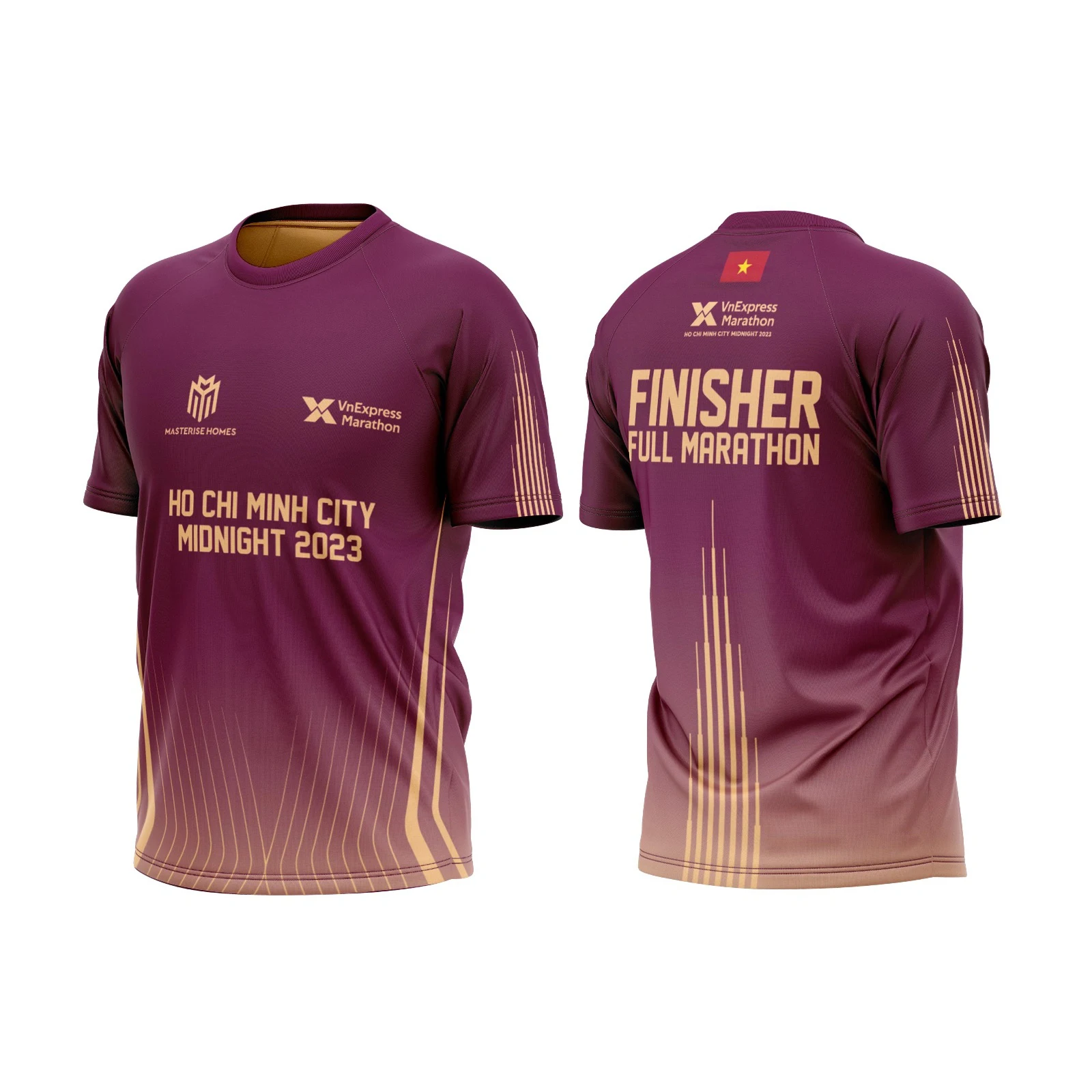 Wholesale Polyester Sublimation Printed Custom Design Running T Shirts