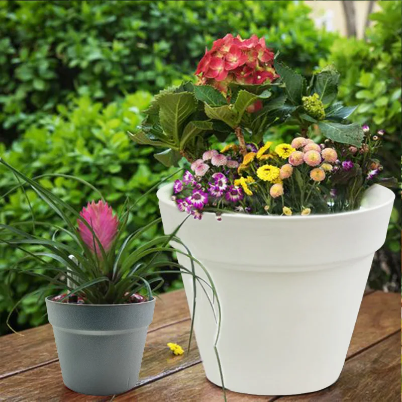 Top Quality Plastic Plant Flower Pots Vertical Farming Plastic Planters with Drainage Hole for Indoor Outdoor Garden