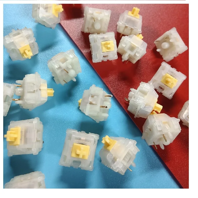 GATERON KS-3 X1 Milky Yellow Pro linear 5 pin hot swap DIY customized gaming mechanical keyboard switch