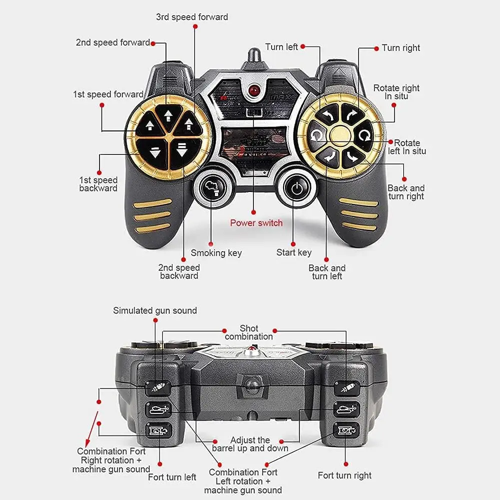 1:18 RC Battle Tank Remote Control Battling Game Tank Combat Fighting Military RC Tanks Car Toy For Kids