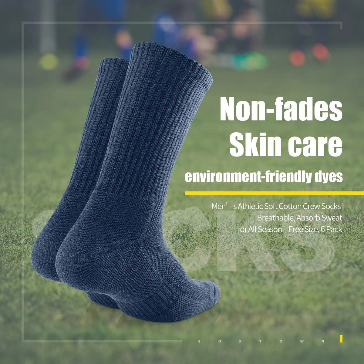 Унисекс мягкие темно-синие тренировочные мужские и женские хлопковые влагоотводящие дышащие спортивные носки