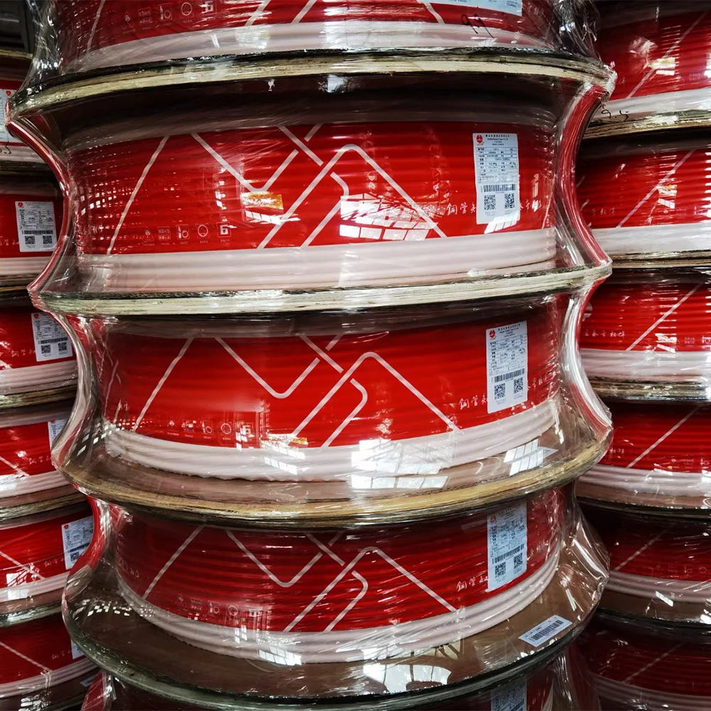 Best Price1.2mm Bright C12200 T2 TU0 Annealed Copper Tube with Wooden for Refrigeration