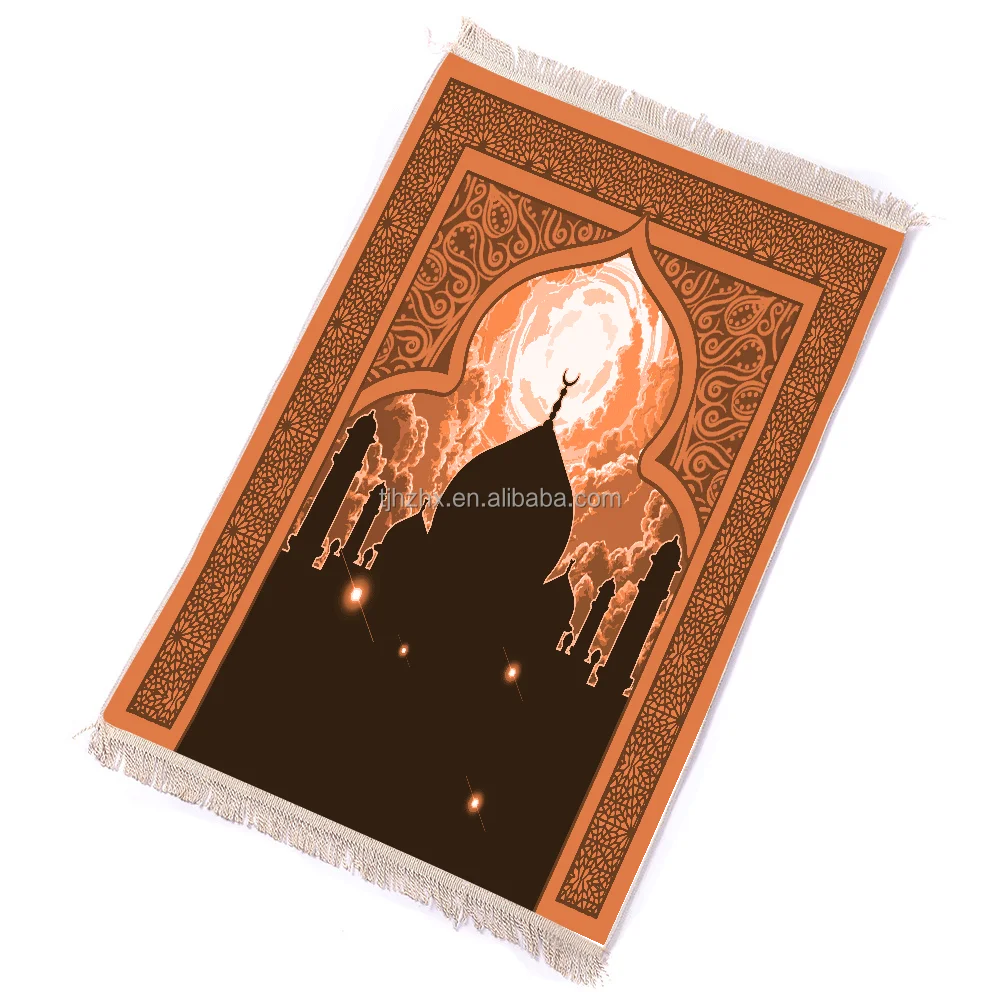 Sajadah Polyester Machine Made Adult Kids Educational Islamic Muslim Prayer Mat