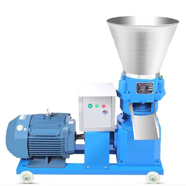 poultry granulator chicken feed pellet making machine animal feed processing extruder machine diesel pelletizer mini for sale