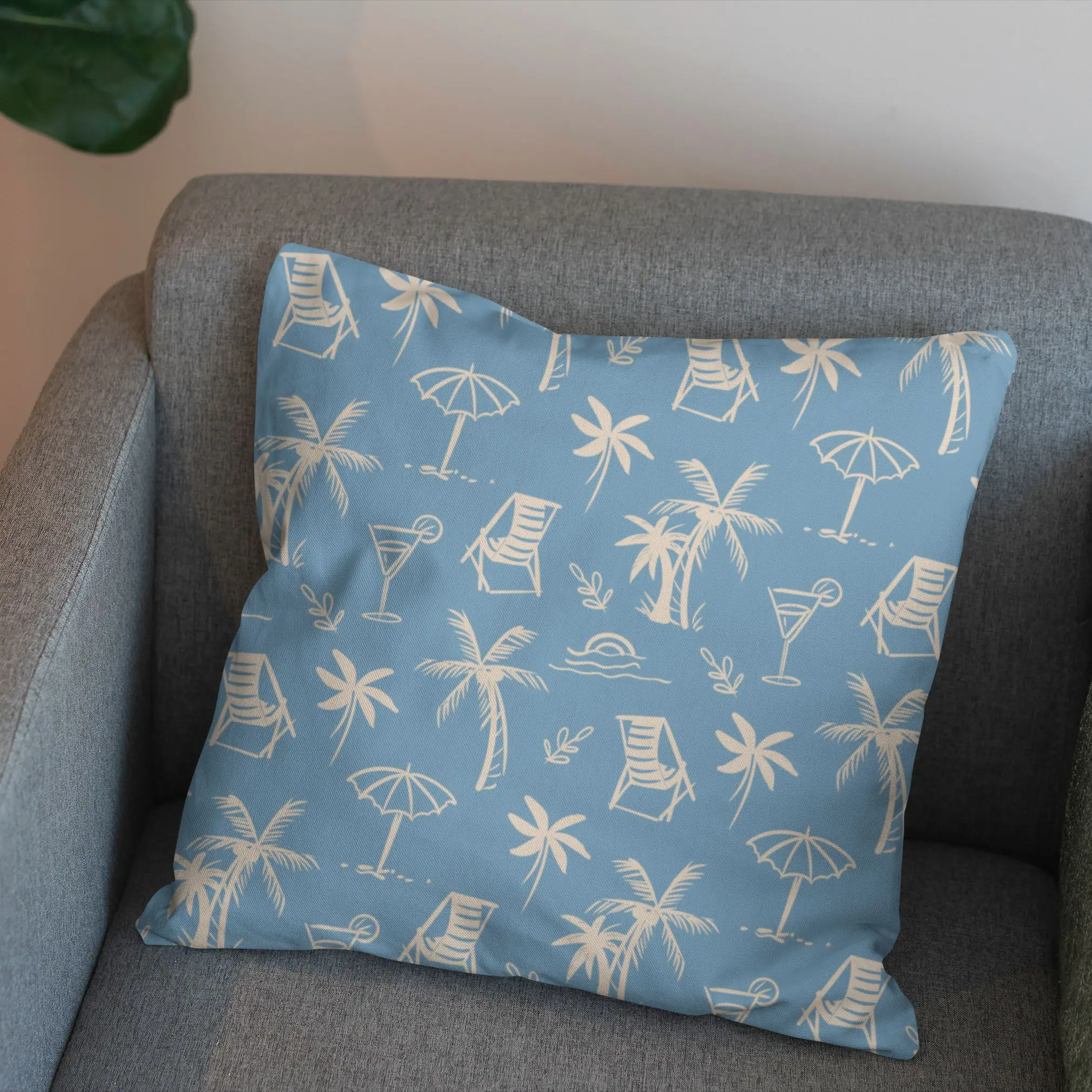 Wholesale Custom Sea Beach Shell Starfish Fashion Outdoor Printed Sublimation Cushions and Pillows Home Decor Sofa Pillowcases