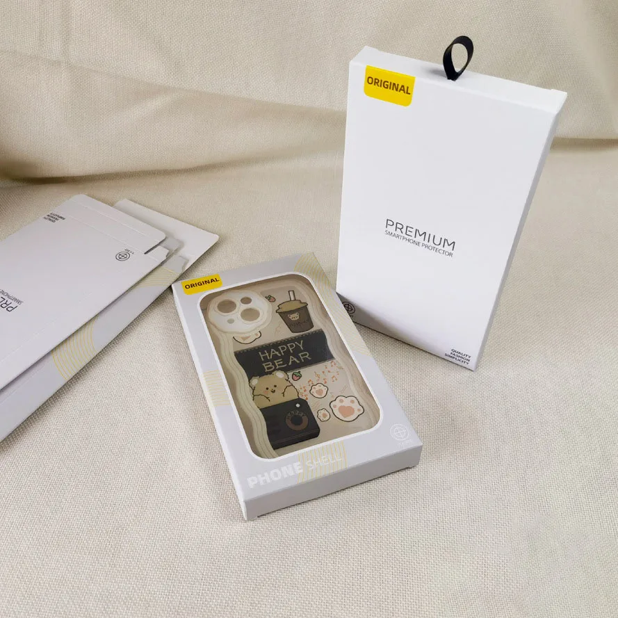 Wholesale YTX-01 Custom Mobile Phone Case Packaging Box With PVC Window Custom Logo Printing Box