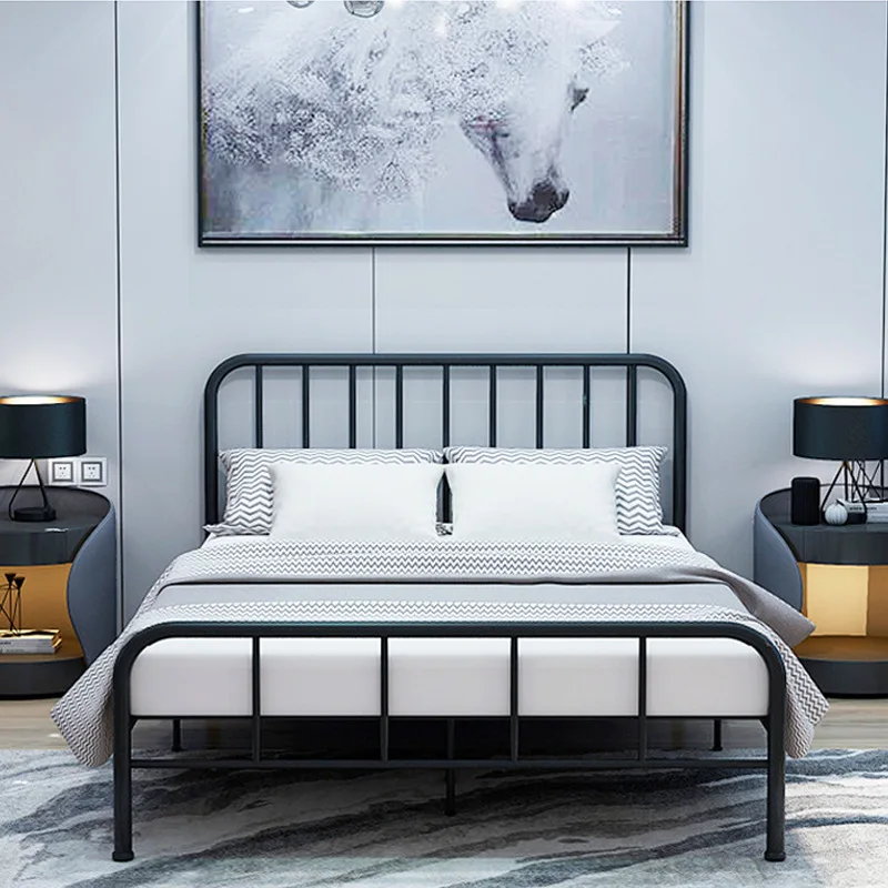 King Size Queen Size Platform Metal Bed Frame Steel Bed Frame With Headboard And Footboard Bed