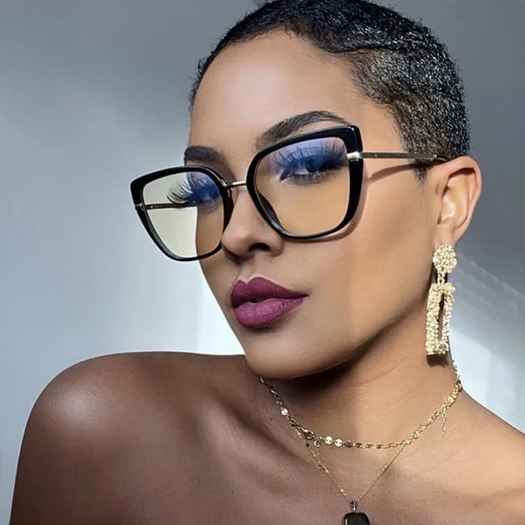 2024 wholesale optical spectacles eyeglass frame cat eye latest model computer custom logo blue light blocking glasses frames