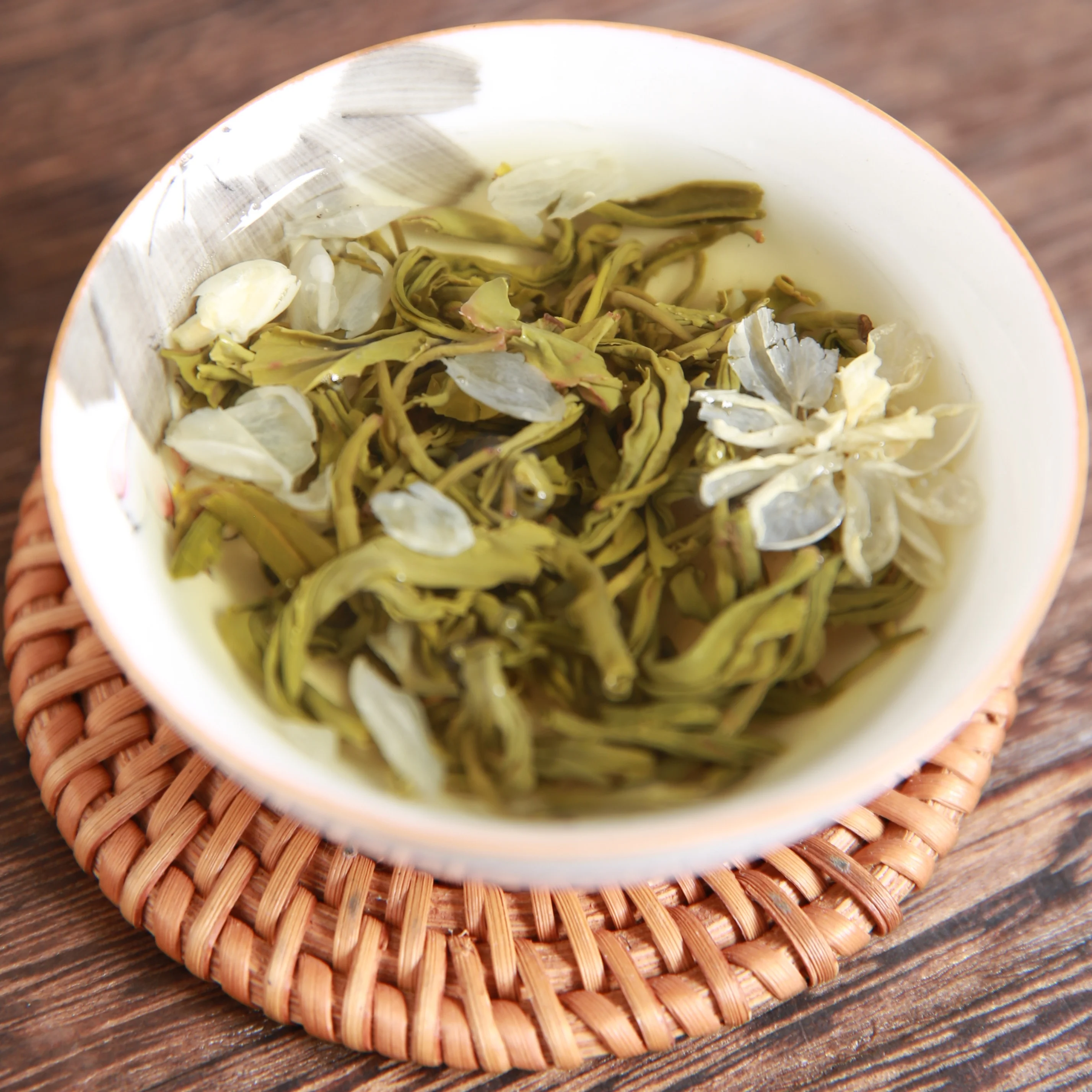 Китайский Сушеный Цветущий цветок, зеленый жасмин, органический травяной чай ручной работы