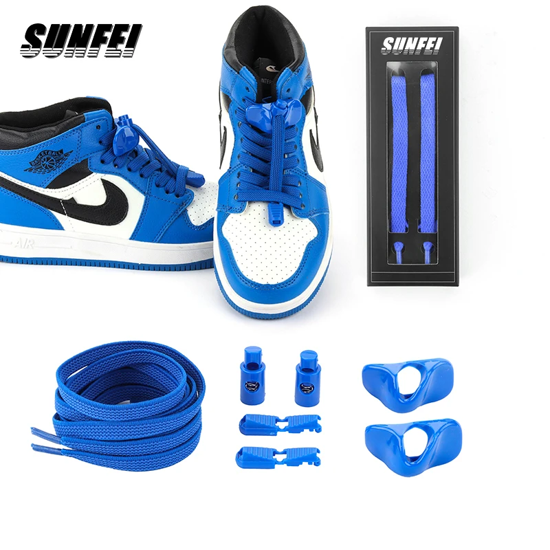 sunfei flat No-Tie Elastic Strings af1 Lock elastic laces without tie custom Tieless Shoe Laces No Knot elastic cord shoelace