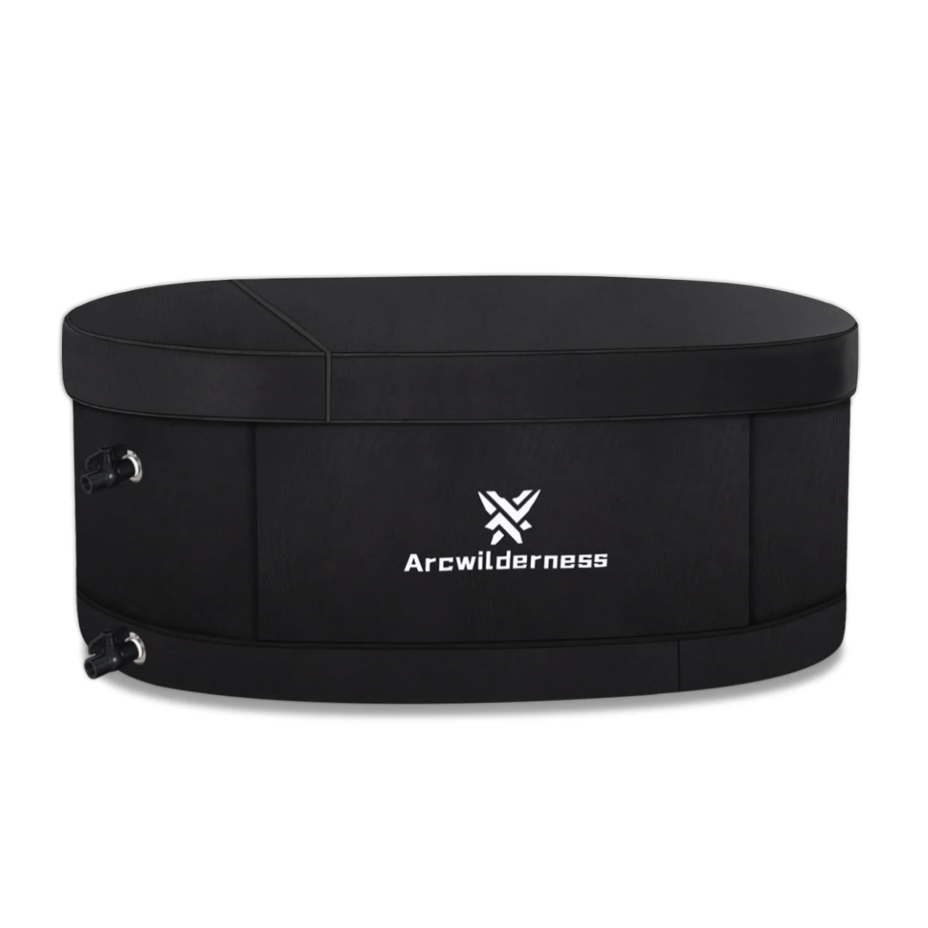 2024 Replaceable Inner Liner Oval Cold Plunge 385L Anti-air Leakage Ice Bath Tub Insulated Ice Pod Portable Foldable Ice Barrel