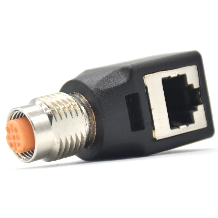 Замена частей водонепроницаемый 4 контактный D код m12 к rj45 адаптер Промышленный разъем