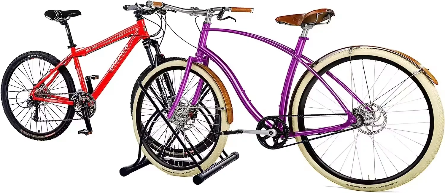 Bike Stand Cycling Rack Floor Storage Organizer for 2 Bikes