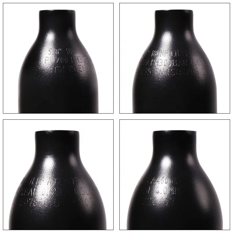 5/8-18unf 0.5l 12oz Paintball Co2 Gas Cylinder 200bar Made In China