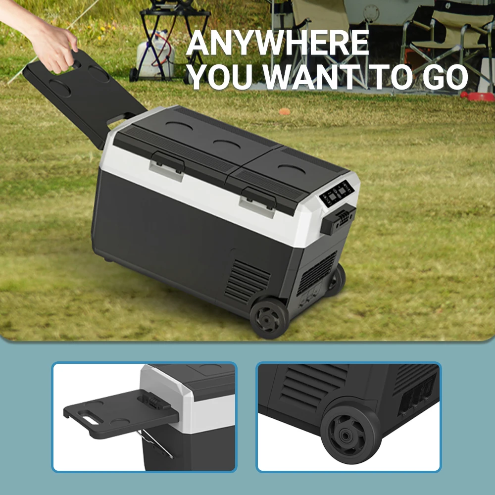 Wholesale 25-32L Dual Use With Wheels Freezer Portable Car Fridge 12V 24V Compressor Refrigerator For Truck Outdoor Fridge