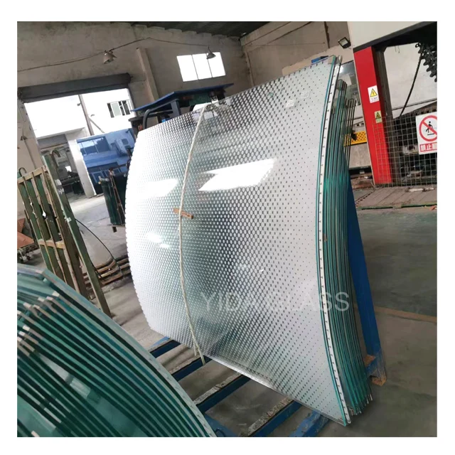 U shape bent Glass Curved Tempered  YIDA Glass balcony  balustrade handrail railing