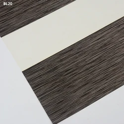 BL33 100% Polyester imitated hemp Natural Style Pleated Zebra Blinds Fabric