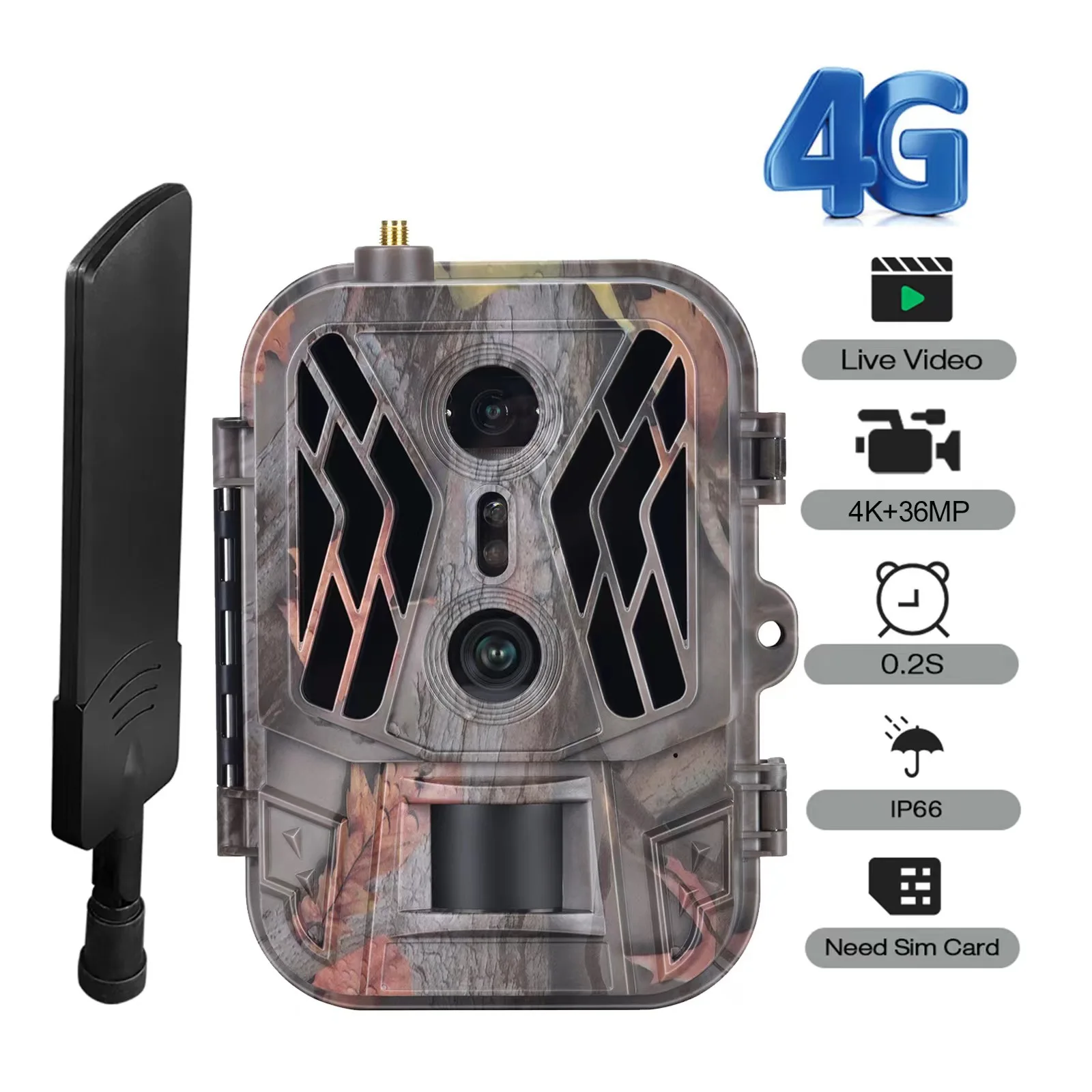 Wildlife Elite 48MP Camera Ultra HD 4K Recording, Efficient Power Use with High Power Invisible IR