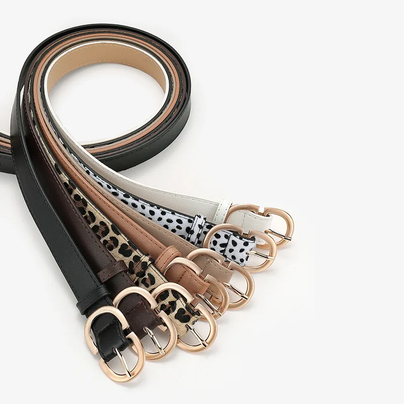 Spring Autumn Alloy Twist Double D Buckle Simple Decorative PU Belt for Suit,Coat