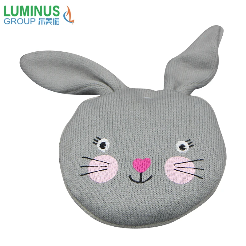 Обогреватель для рук с животным, вязаный микроволновый обогреватель для спины