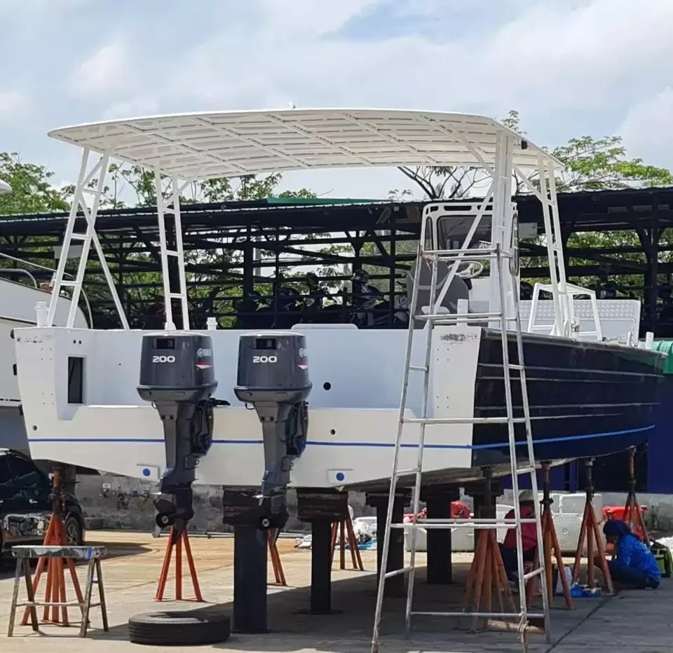 Gospel Aluminum Boat 11m 36ft Open Sea 7 Tons Cargo Boat V Bottom Aluminum Landing Craft  for Sale