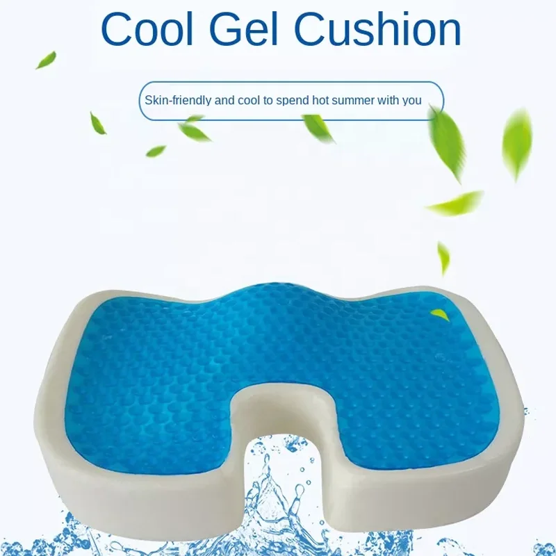 Hot Sale Gel Enhanced Seat Cushion Non-slip Orthopedic Gel Memory Foam Coccyx Cushion Waterproof Seat Cushion