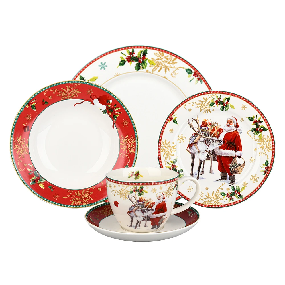 hot plates bone china crockery ceramic christmas dinnerware