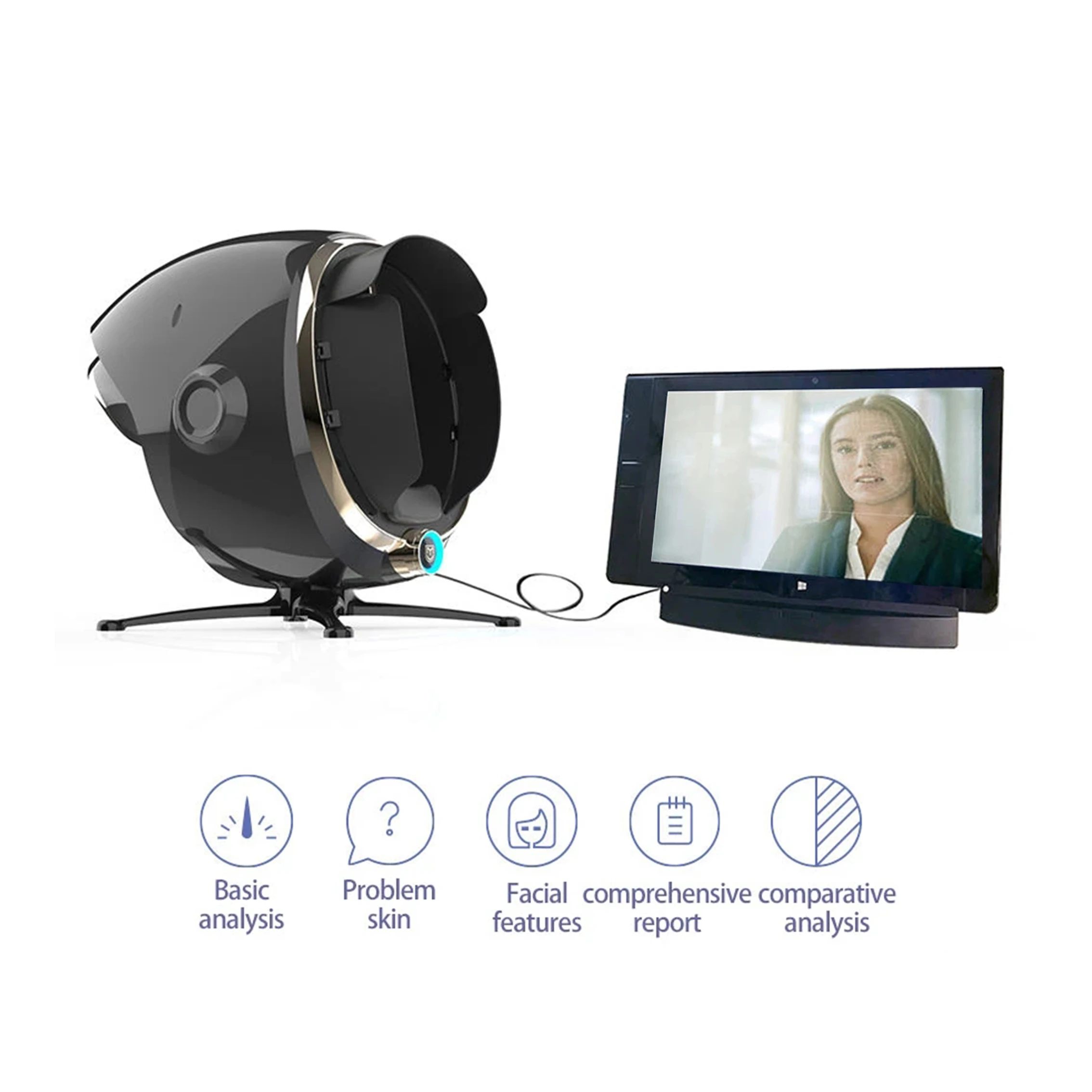 Most Advanced Portable 3D face Magic Mirror Skin Analyzer machine Skin Tester Facial skin camera analyzer for Salon & Clinic