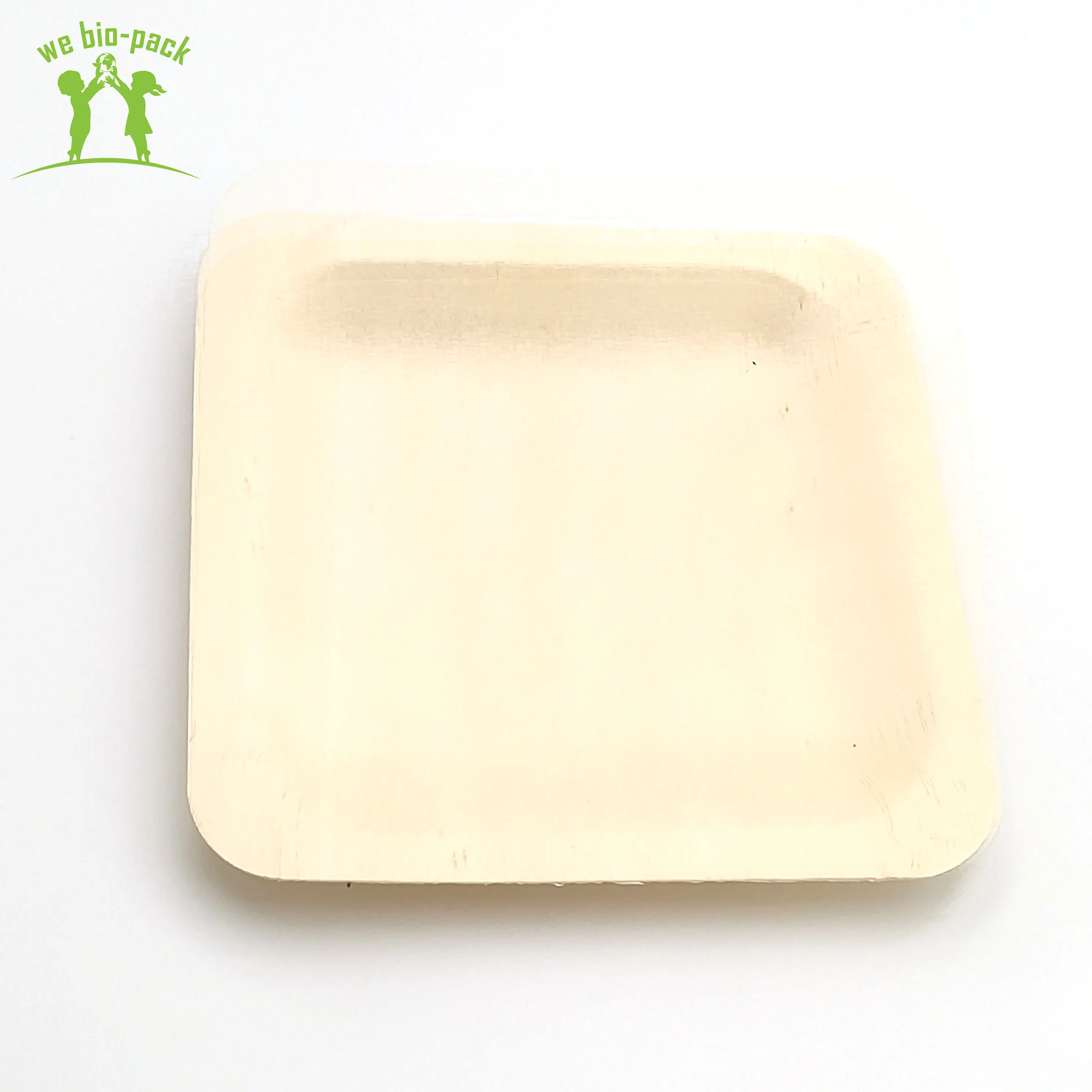 
150mm natural wooden disposable kitchen cutlery cheap square dish plate plates sets dinnerware 
