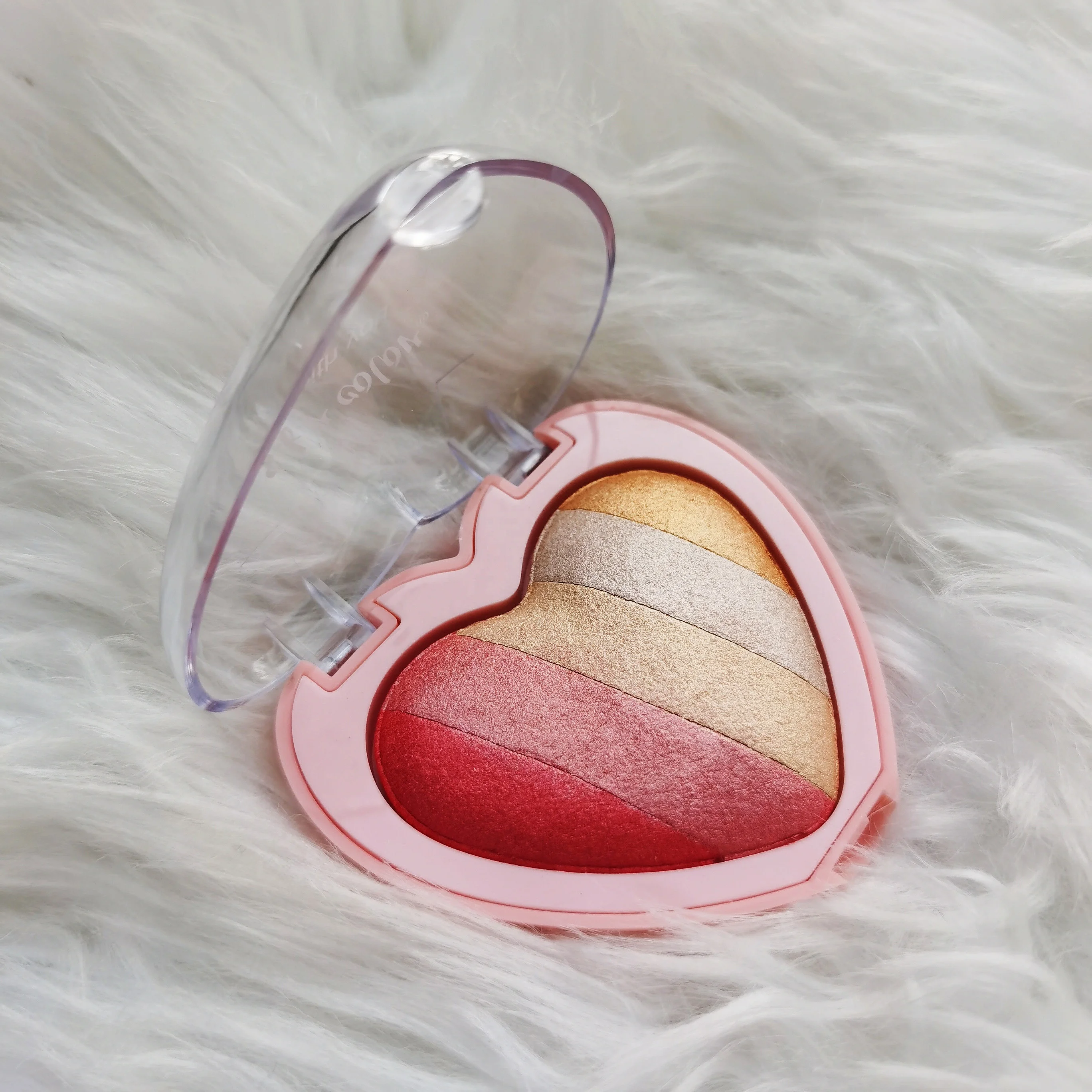 Baked Eyeshadow Top Fashion Palette Private Label Custom High Quality Wholesale Lovely Heart End Shimmer Eye Shadow