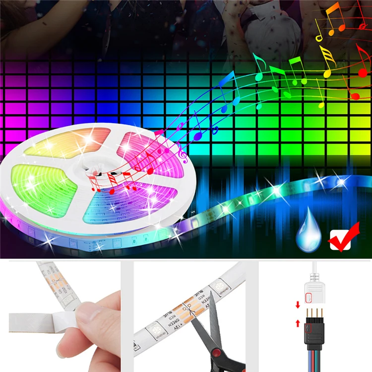 Rgbic led strip smart WIFI RGB APP IP65 rgb strips dream color led strip with connector