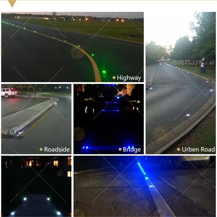 button amber bulk tachas 6 led roadway warning led raised en europe china green 2 side power road marker solar pavement marker