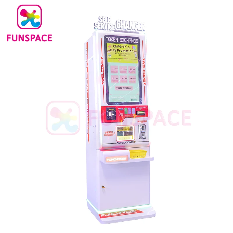 Funspace Customized Token Coin Exchange Machine Auto Atm Currency Exchange Machine Coin Change Dispenser For Sale