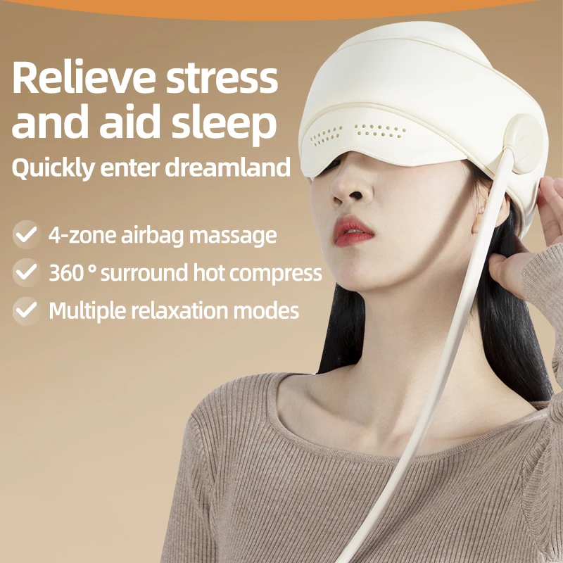 2 in 1 Head Eye Massager With Air Pressure Heating Pain Relief Relaxing Apparatusma Three-stage regulation Massage at home