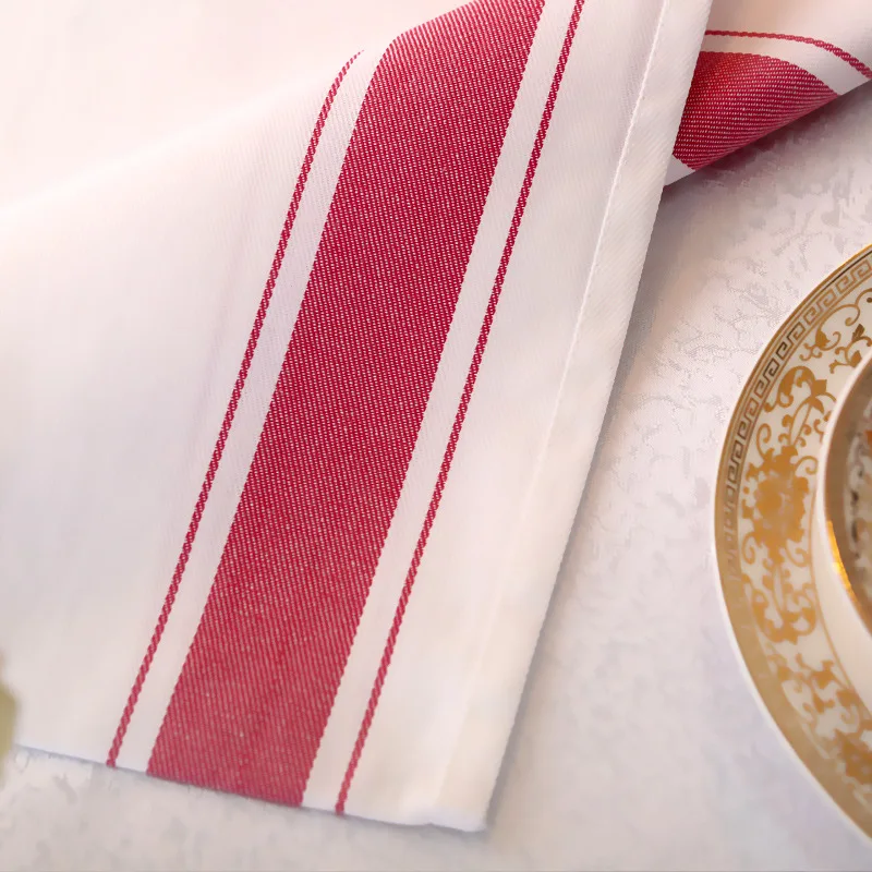 Restaurant 100% cotton 50*70cm red wine cup clean cloth rag tea towel washable table napkin