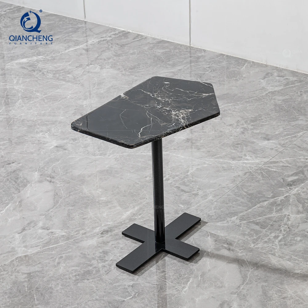 Living Room Modern Home Furniture Lato Side Table Natural Marble With Stainless Steel Base Furniture Factory In Foshan China