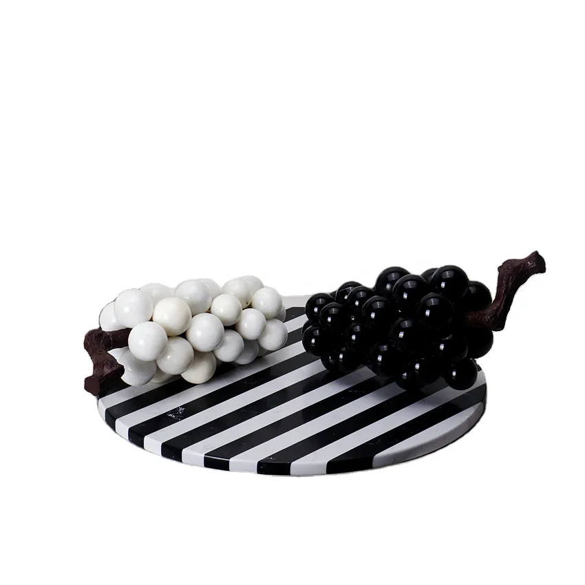 Factory production hotel model natural marble decor Imitation wood grape ornaments home decoration