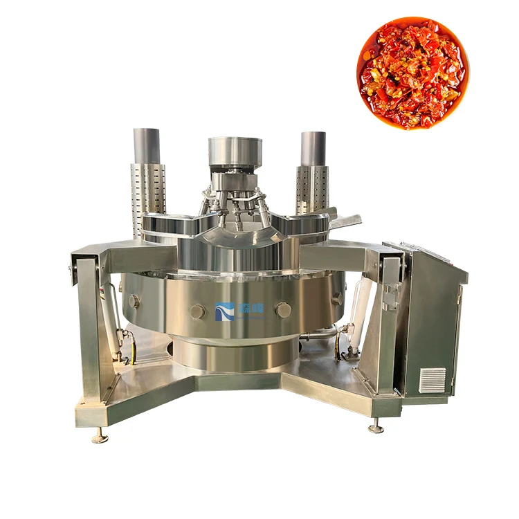 Large Capacity Stainless Steel Tilting Tomato Sesame Sauce Steam Cooking Pot with Mixer with Factory Price