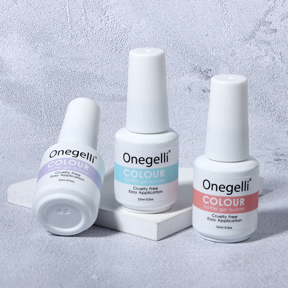 Onegelli Wholesale Fast Drying Extend Liquid  Long Wear Salon Product Gel Polish Colour Soft Gel UV Extension