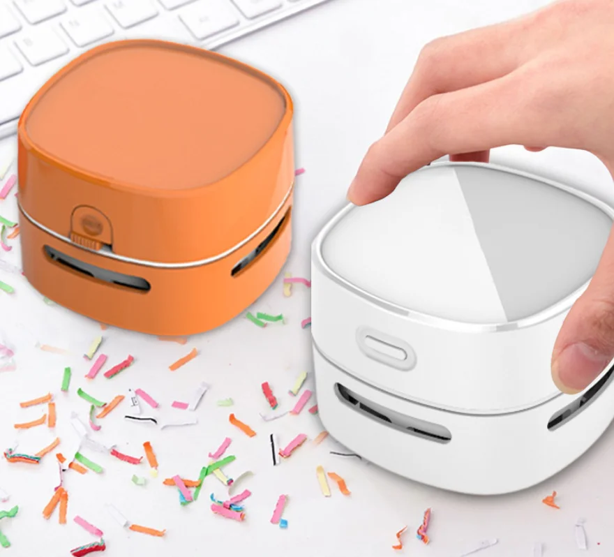 Portable Dry Dust Sweeper Small Office Desktop Vacuum Cleaner Multicolor Table Mini Desk Vacuum Cleaner for Home and Office Gift