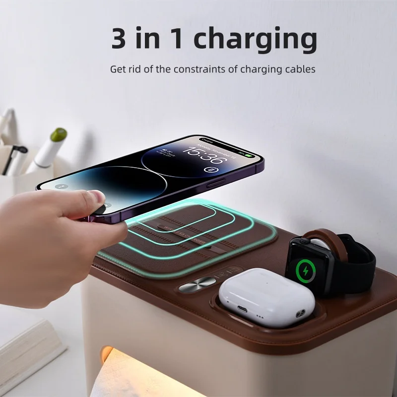 Smart Home Lighting Intelligent Sensing Night Light Mobile Phone Earphones Watch Wireless Charging Tissue Box Light