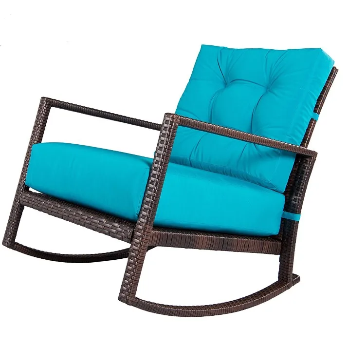 Hot Sale Rattan Natural Rocking Chair Fashionable frame  outdoor rattan style rocking chair
