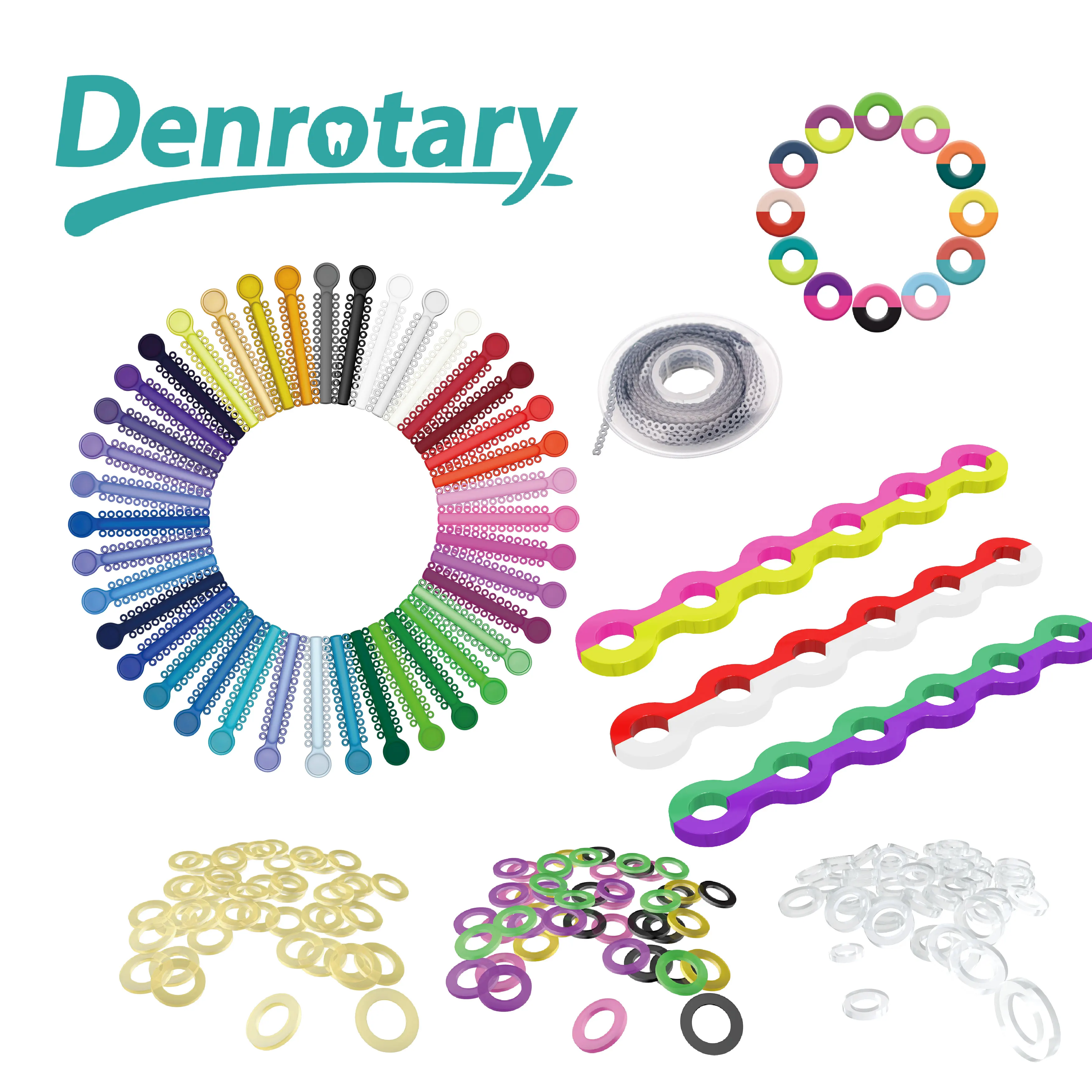 Denrotary Dental Orthodontics Manufacturer Metal Bondable Mini Roth Dental Brackets Braces for orthodontic