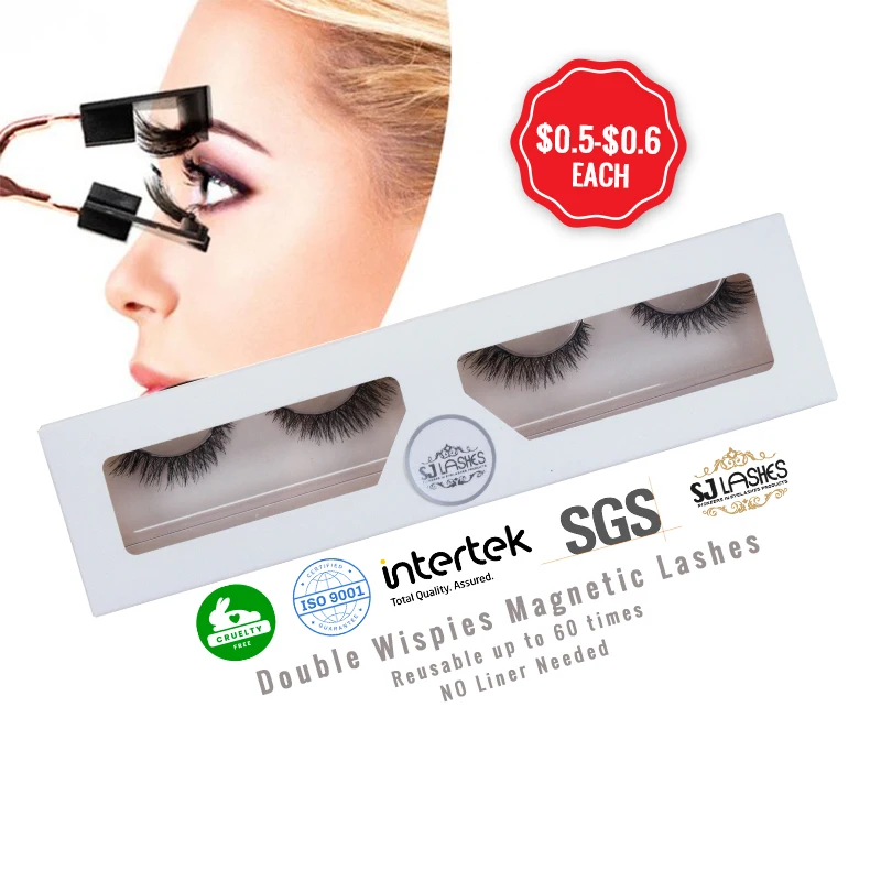 Custom False Magnet Eyelashes Magnetic Eyelashes Whole Sale Private Label Lashes Box