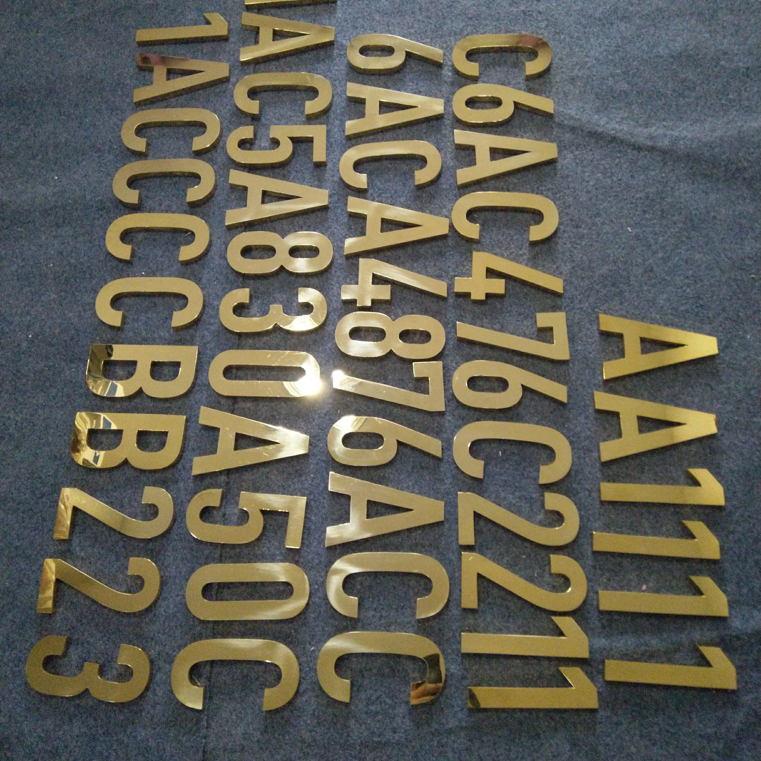 3D wholesale galvanized metal letters hotel metal numbers