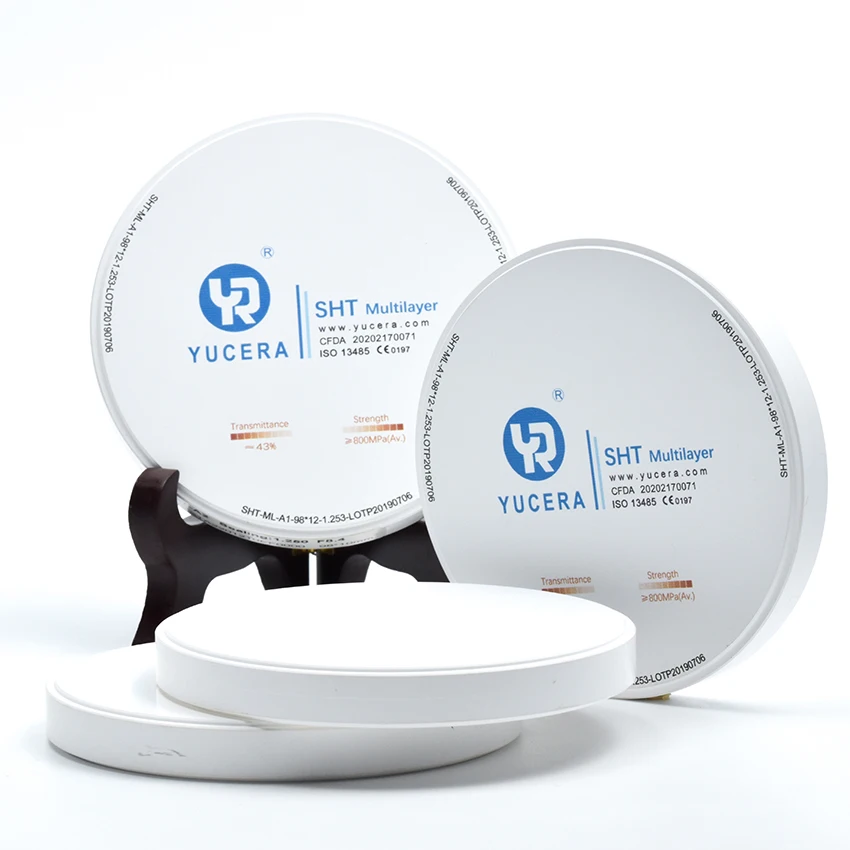Yucera SHT Multilayer Dental Cad Cam Product Line Zirconia Block Good Price