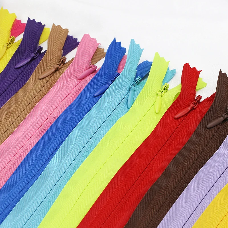 Wholesale Color Invisible #3 Clothing Nylon Zipper for Throw Pillow Cushion Skirt Pants