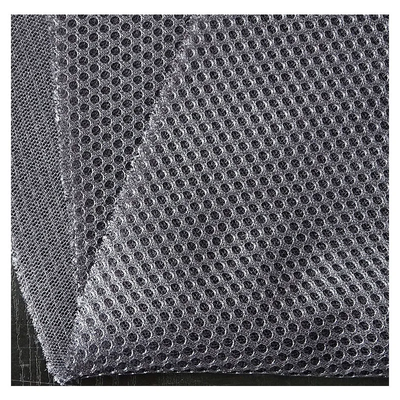 3D black cable management bird eye mesh fabric for shoes
