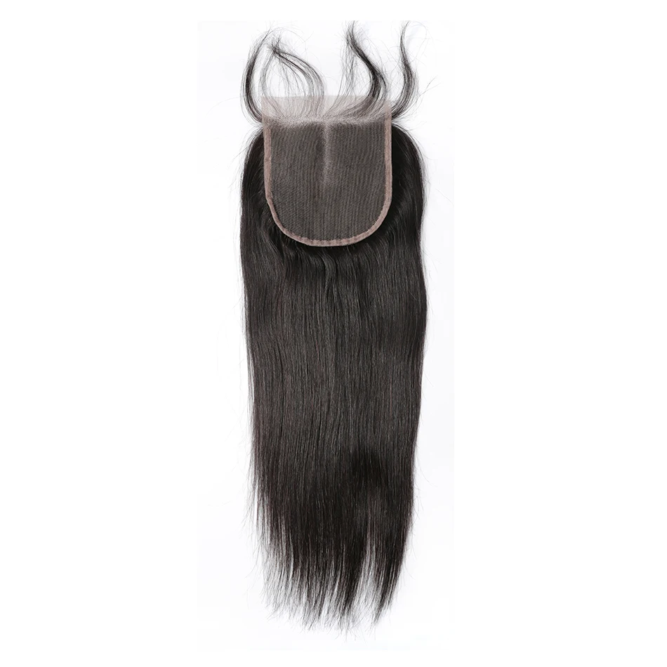 
Rosabeauty Peruvian Virgin Straight Lace Closure 5X5 Human Hair Lace Closure Bleached Knots Middle/Free Part Top Closure 