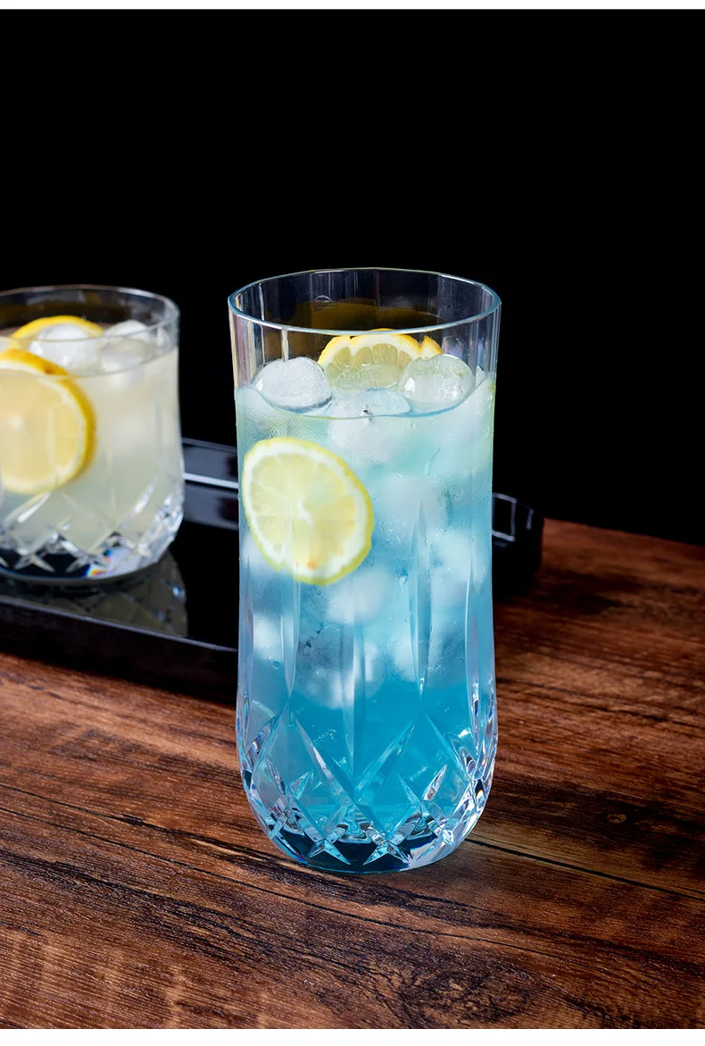 Bar Unbreakable Wine Glasses Elegant Highball Drinking Glasses Clear Heavy Base Tall plastic wine cup